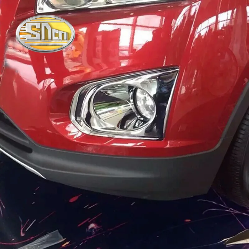 For Chevrolet Trax 2014 2016 ABS Chromium Styling Car Front Rear Fog Light Lamp Cover Trim