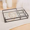 Creative Nordic style Retro Glass jewelry storage box Jewelry display box Desktop storage organization Home Decoration 4