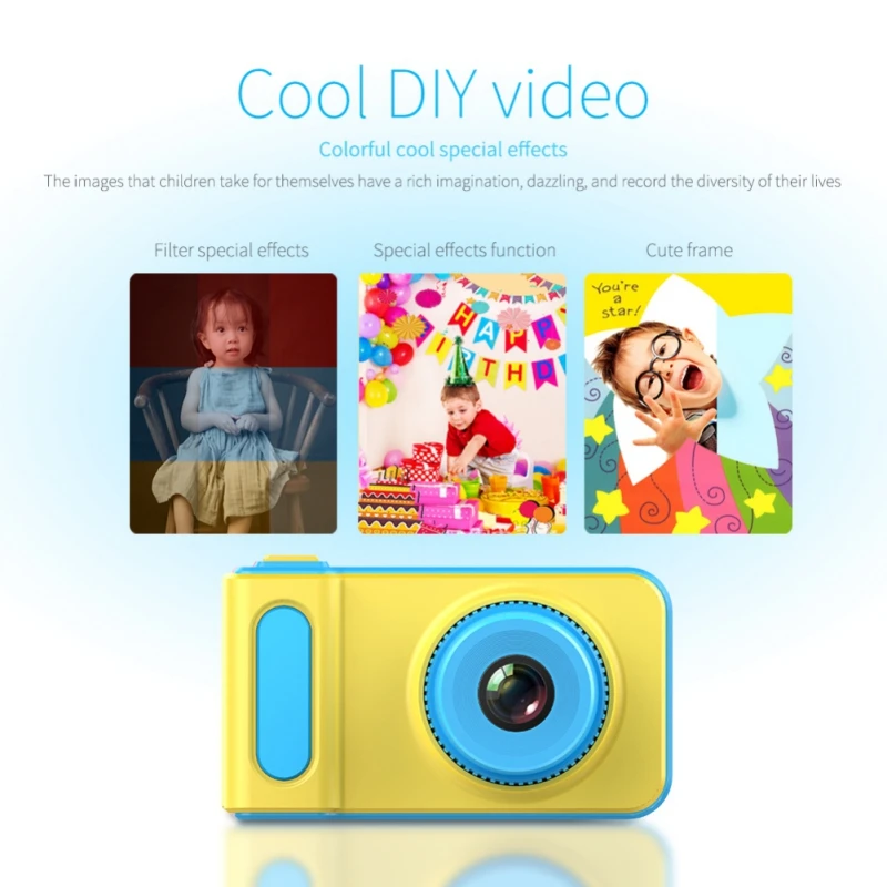 32GB детская камера игрушки 2,0 дюймов ips HD экран дети анти-встряхнуть цифровая камера для ребенка подарок