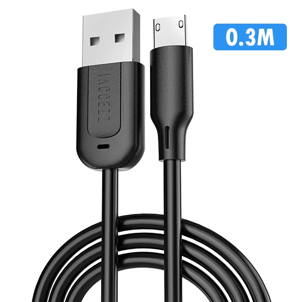 ACCEZZ 30 см 1 м 3 м Кабель зарядного устройства микро-usb Быстрая зарядка данных для samsung S7 huawei Xiaomi Tablet кабель для телефона Android короткий длинный провод - Цвет: 0.3M Black