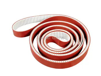 

Factory manufacturing AT10(10mm pitch) 3mm red rubber thickness closed loop timing belt