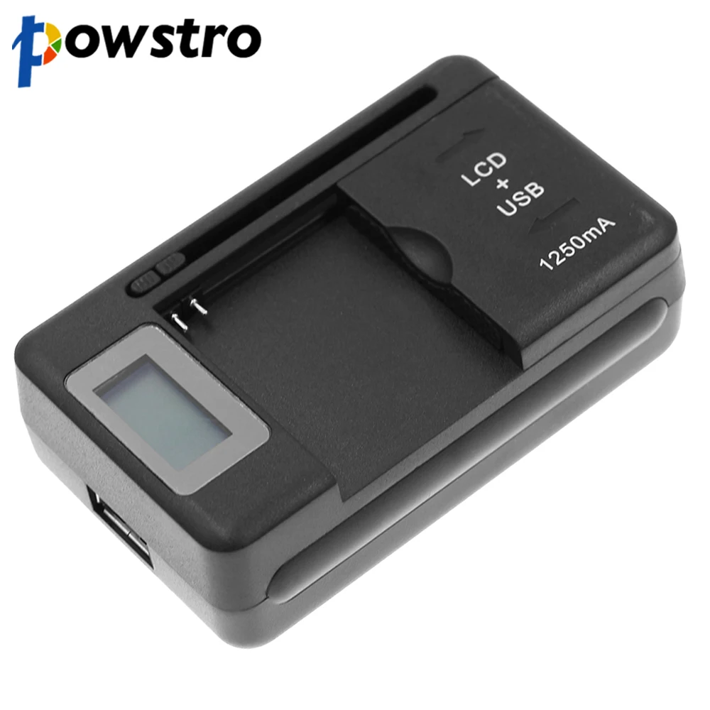 Powstro Mobile Universal Battery Charger LCD Indicator Screen For Cell