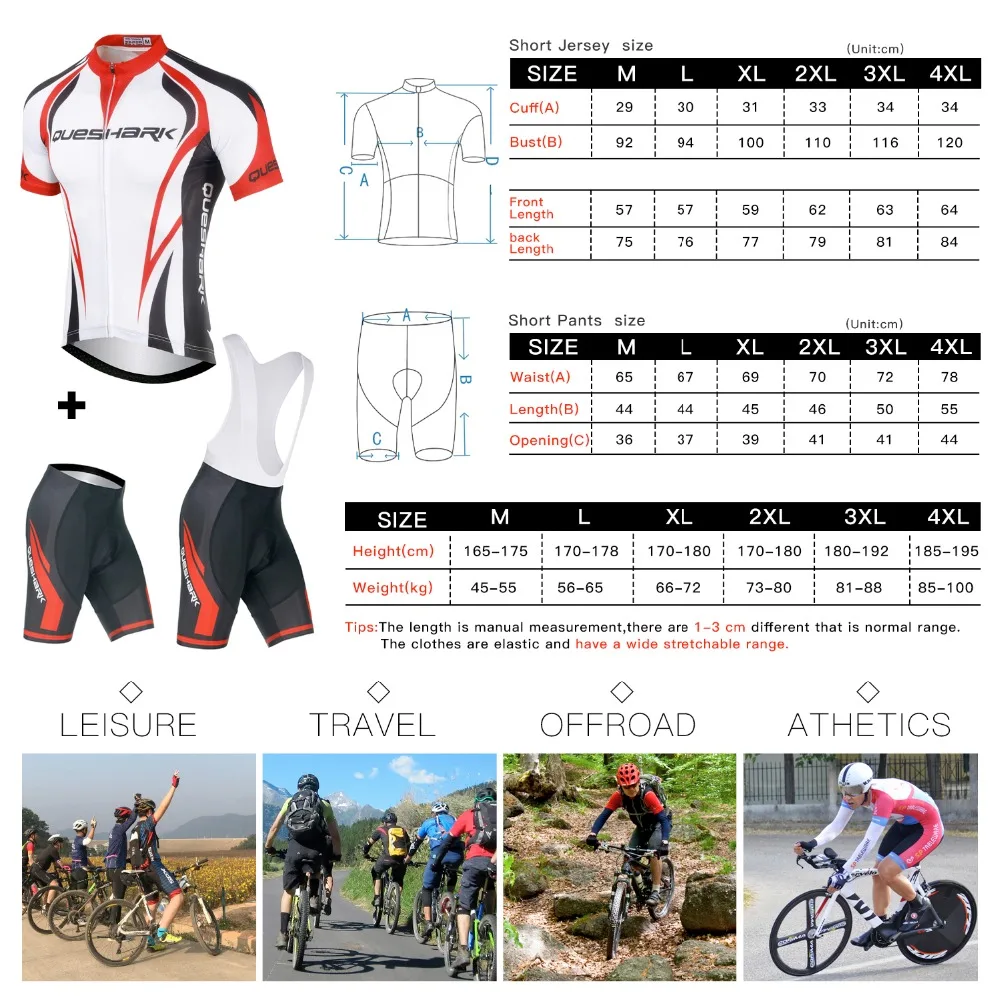 Queshark الصيف الدراجات السراويل + قميص بدلة مجموعة تنفس فريق سباق دراجة نارية رياضية جيرسي رجل الدراجات الملابس MTB دراجة جيرسي Queshark الصيف الدراجات السراويل + قميص بدلة مجموعة تنفس فريق سباق دراجة نارية رياضية جيرسي رجل الدراجات الملابس MTB دراجة جيرسي