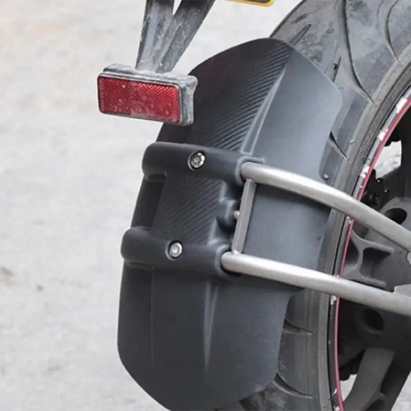 Universal Black Plastic Motorcycle Rear Wheel For Fender Splash Guard Rear Wheel Cover Splash Guard Mudguard W/Bracket