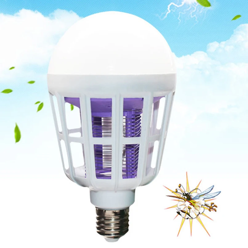 LED Mosquito Electronic Killer Night Blue Light Multifunction Lamp Insect Flies Repellent House