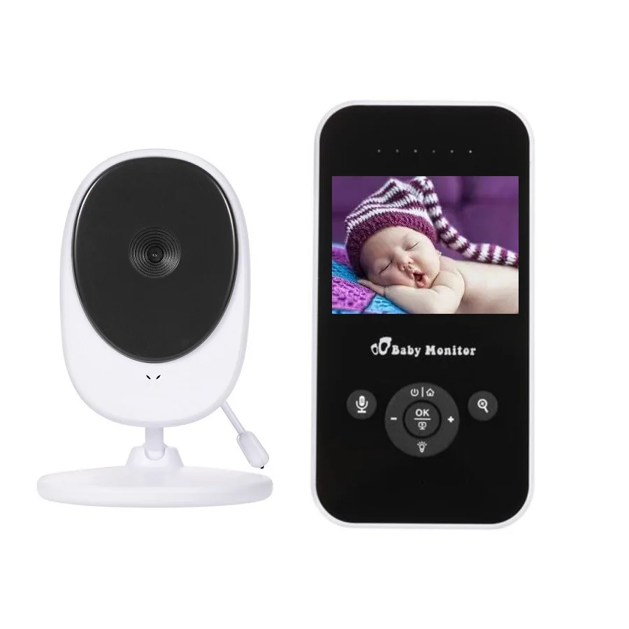 

Baby Camera video nanny 2.4 inch TFT LCD baby nanny IR Night Light Vision Baby Intercom 4 Lullabies Temperature Sensor Zoom