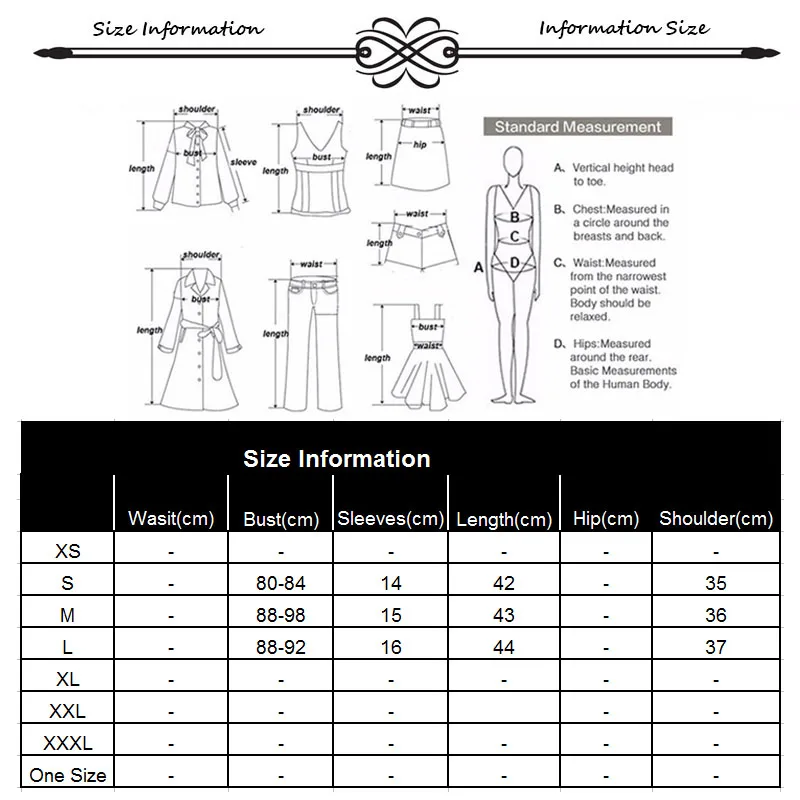 size information 1-