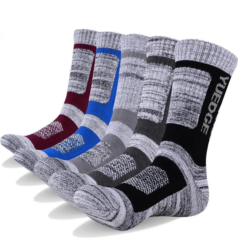 

Men's 5 Pairs Cushion Crew Athletic Socks Multi Performance Outdoor Sports Climbing Bike Hiking Trekking Sock Protect Your Feet