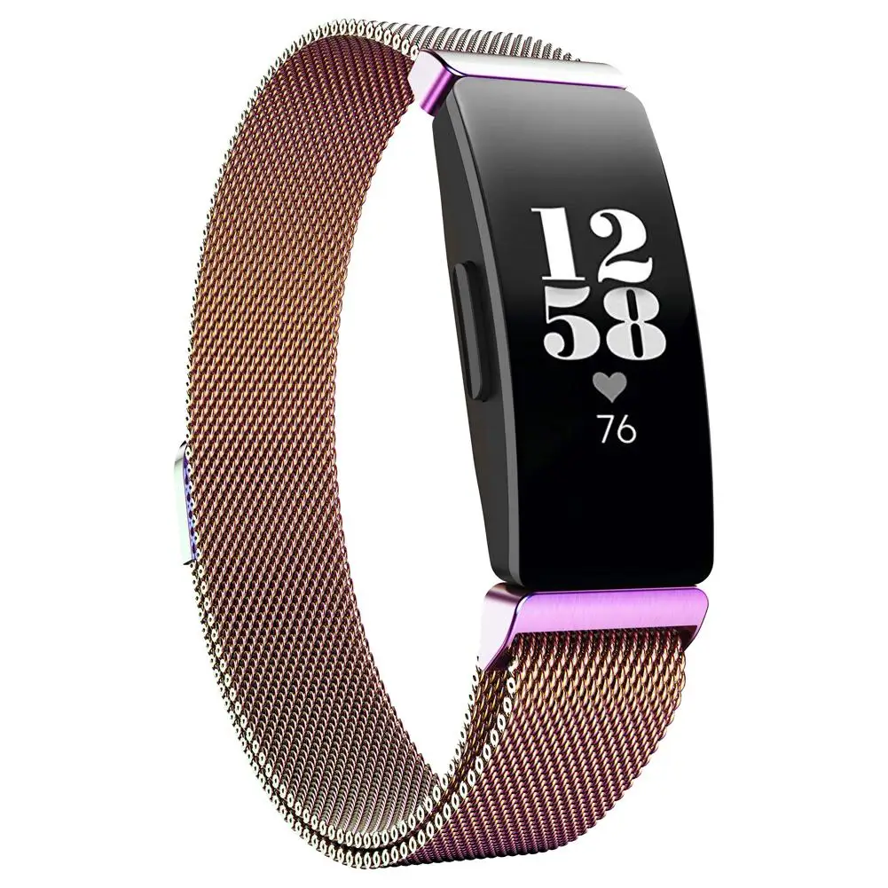 Ремешок для Fitbit Inspire HR трекер Миланского наручного ремешок с магнитной пряжкой сменсменный браслет из нержавеющей стали