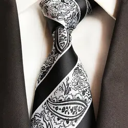 Mantieqingway Бизнес Пейсли Марка жаккардовые 8 см галстук для Для мужчин цветочный галстук Для мужчин S Галстуки Повседневное Gravatas полиэстер corbatas