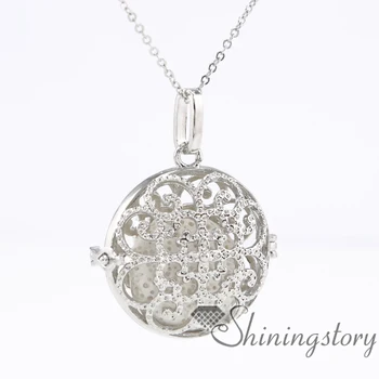 

round openwork essential oil jewelry aromatherapy jewelry wholesale aromatherapy jewelry essential oil pendants metal volcanic