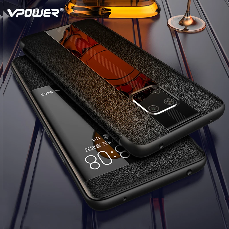 Mate 20 Роскошный чехол из натуральной кожи для Huawei 30 pro Case 20RS кожаный флип X защитный