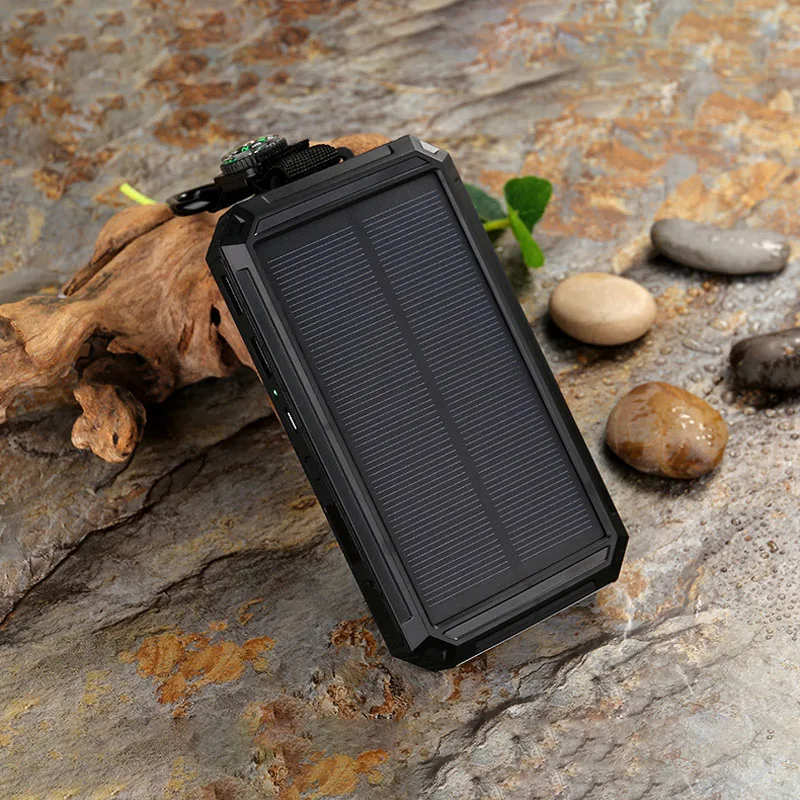 15000 mAh Солнечная батарея портативная Внешняя Аккумулятор на солнечной батареи