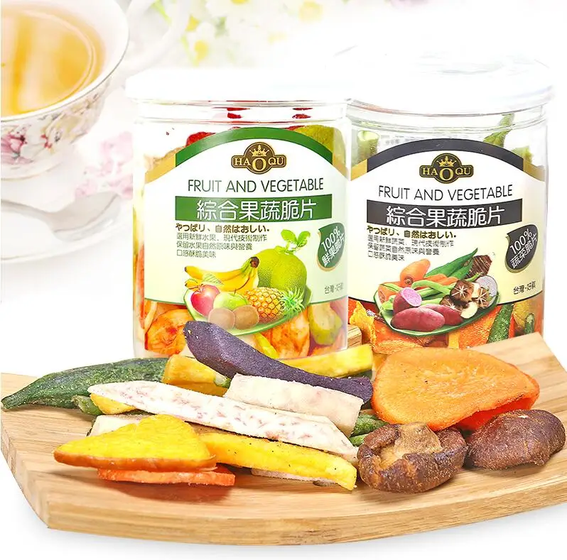 HAOQU Dried vegetables dried fruit canned 110G *2CANS snacks fried dry