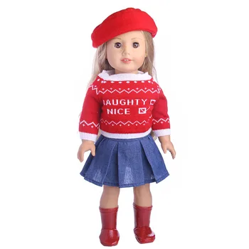 

Doll Clothes Accessories 3pcs Fashion Red Winter Suits Fit 18 Inch Doll & 43 Cm - n1067