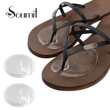 2 пары летних силиконовых задников, невидимых шлепанцев/сандалий/Противоскользящих половинчатых подушечек стельки для больших пальцев ног