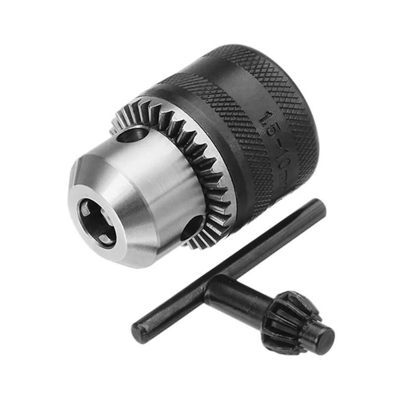 HSS 1.5 10mm Keyed Drill Chuck 3/8 Inch 24 UNF Thread Mount Drill Angle Grinder Conversion Chuck
