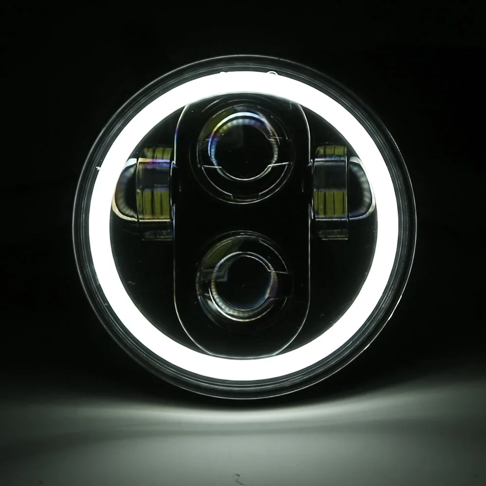 WHDZ 5 34 5.75 Inch Daymaker LED Headlight Halo with DRL for Harley Davidson Motorcycles 1pc (10)