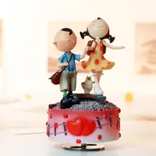 Любовь ручной украшения счастливое время вращающаяся музыкальная шкатулка подарок на день рождения подарок на день Святого Валентина