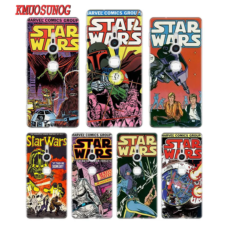 

Transparent Soft Silicone Phone Case star wars marvel comics for Sony Xperia M5 E5 Z5 XA1 XA2 XZ1 XZ2 Compact