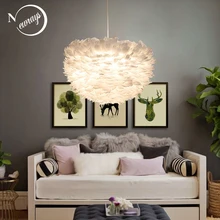 Loft Modern white nature Goose feather Pendant Lights romantic E27 led pendant lamps for home restaurant bedroom living room modern pendant light romantic feather hanging lamp lamparas e27 led pendant lights for restaurant bedroom living room110 240v