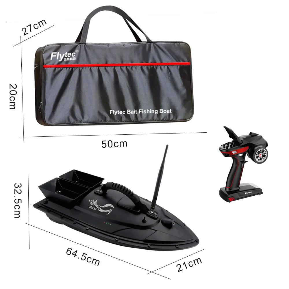 Flytec_V500_RC_Fishing_Bait_Boat_Proportional_Steering&Throttle_Positioning_Baiting_Double_Motor&Silo_Update_Version_of_2011-5_29