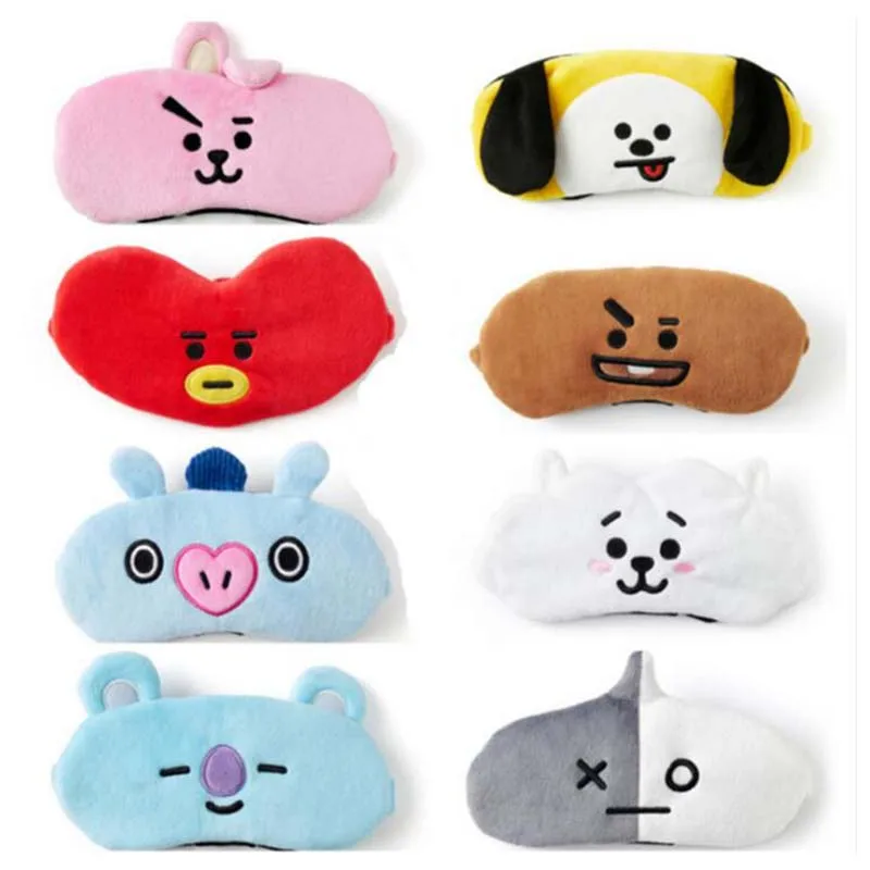 

Skin Soft Touch Cartoon Eye Mask Toy Bt21 Bts Travel Lunch Break Sleep Shading Breathable Natural Sleep Mask Figures Gift Kids