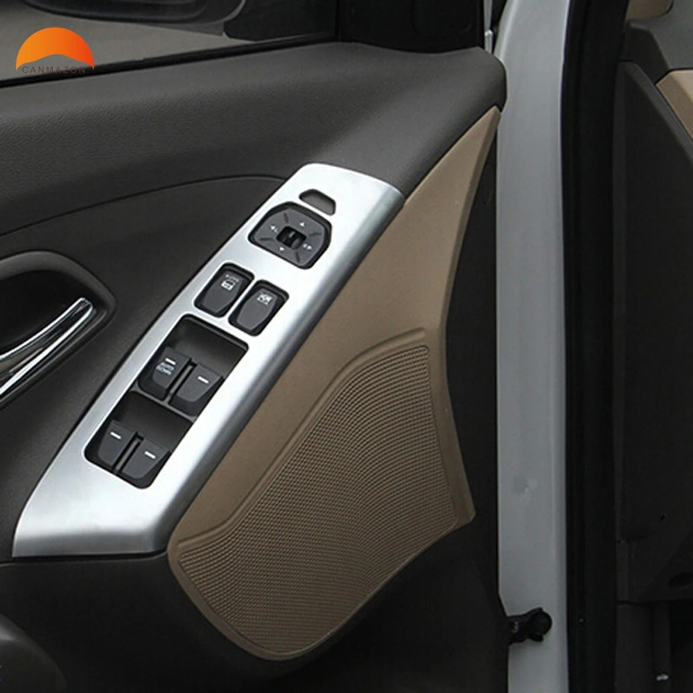 

For Hyundai Tucson ix35 2011-2015 ABS Matte Interior Auto Side Door Armrest Cover Window Switch Trim for left-hand driver