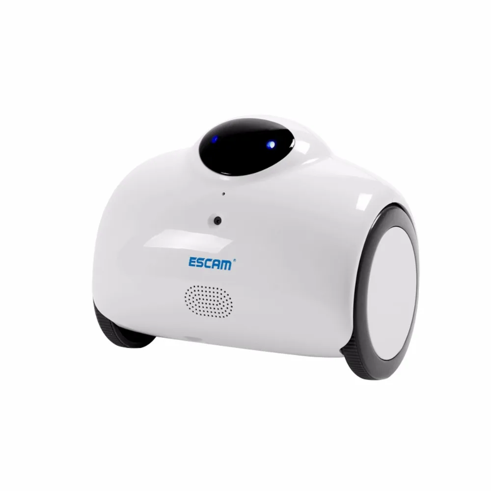 

ESCAM Robot Smart WiFi Indoor IP Camera 1MP Two-way Talk RC Security Surveillance Camera support Android/IOS Device