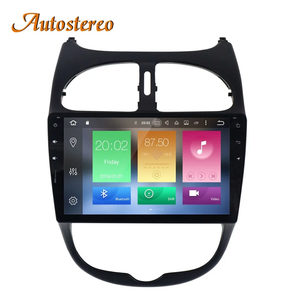 Perfect DSP Android9 PX5/PX6 Car Multimedia player For Peugeot 206 2000-2016 Car stereo auto headunit GPS navigation radio tape recorder 3