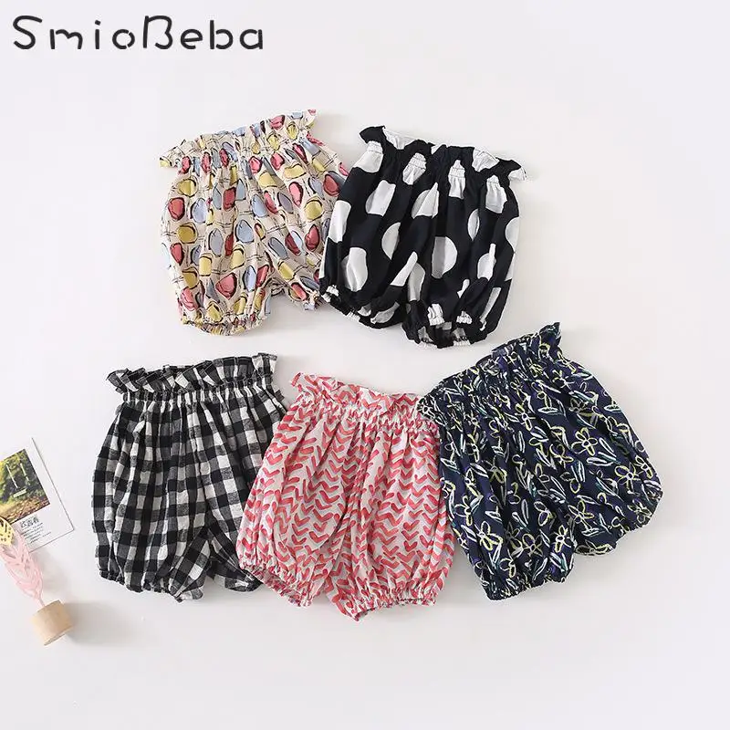 

Baby Korea Summer High Waist PP Pants Girls Baby Bread Pants Pure Cotton Bud Pants Boy Toddler Summer Pants Shorts For Girls