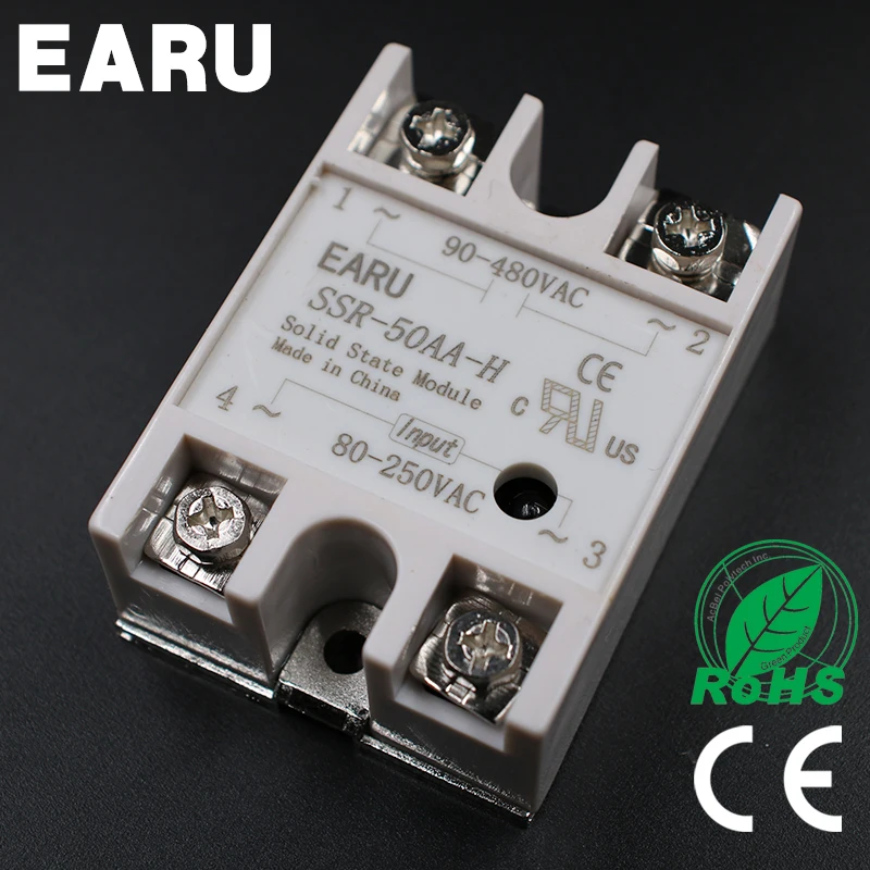 

Solid State Relay SSR-50AA-H 50A 80-250V AC TO 90-480V AC SSR 50AA-H relay solid state Resistance Regulator