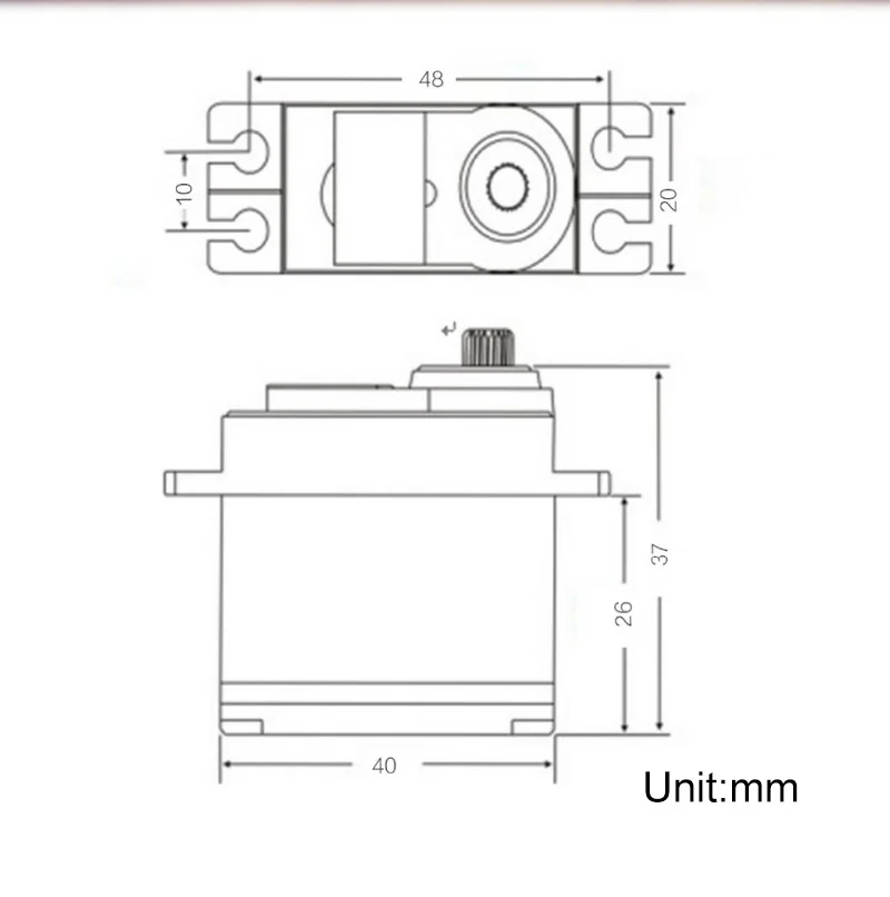 JX Servo CLS-12V7346 46 кг 12V металлический алюминиевый Цифровой без сердечника для RC автомобиль RC вертолет RC лодка RC самолет