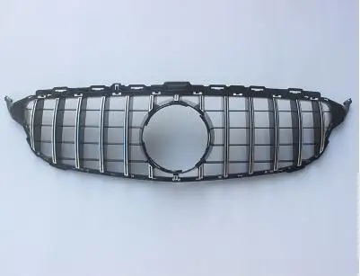 Для Benz W205 c-класса C180 C200 C220 C260 C300 решетка W205 GT Передняя гоночная решетка - Цвет: Серебристый