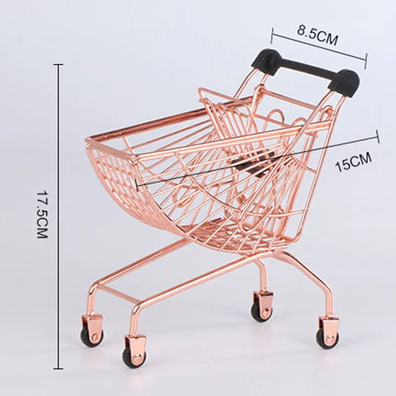 Fan-shaped Mini Supermarket Shopping Cart Children's Trolley Of European-Style Exquisite Gifts For Home Decorations