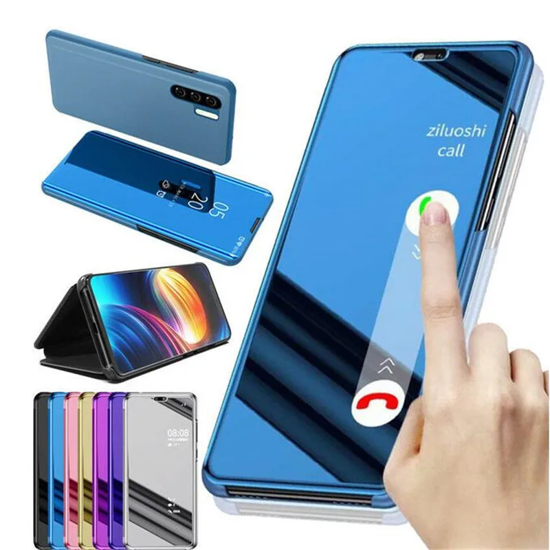 

Smart Mirror Flip Case For Huawei P30 P20 P10 Pro Mate 20 10 9 Pro Honor 8X 10 9 lite Play Nova 4 Y6 Y7 Y9 2019 Protective Cover