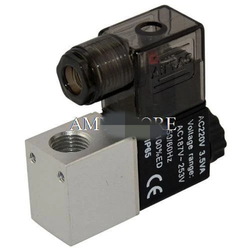 2V025-08 1/" BSP DC12V/24 V AC24V/36 V/110 V/220 V/380 V 2way 2 Позиции пневматический Электрический электромагнитный клапан Вода Воздух Масло 2V025-06 1/8"