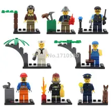 Single Sale City Series Police Sailor Miner Pilot Firefighters Movie Different Occupations Figures Building Blocks Legoedly