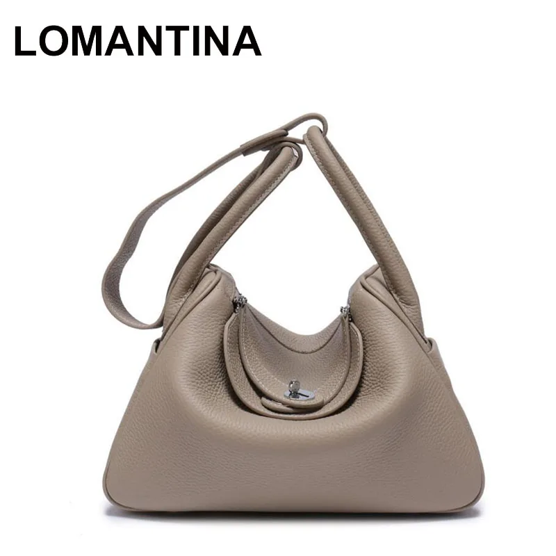 

LOMANTINA New Famous Designer Handbags High Quality Brand Luxury Women Real Cow Leather Fashion Ladies Tote Bags Bolsa Feminina