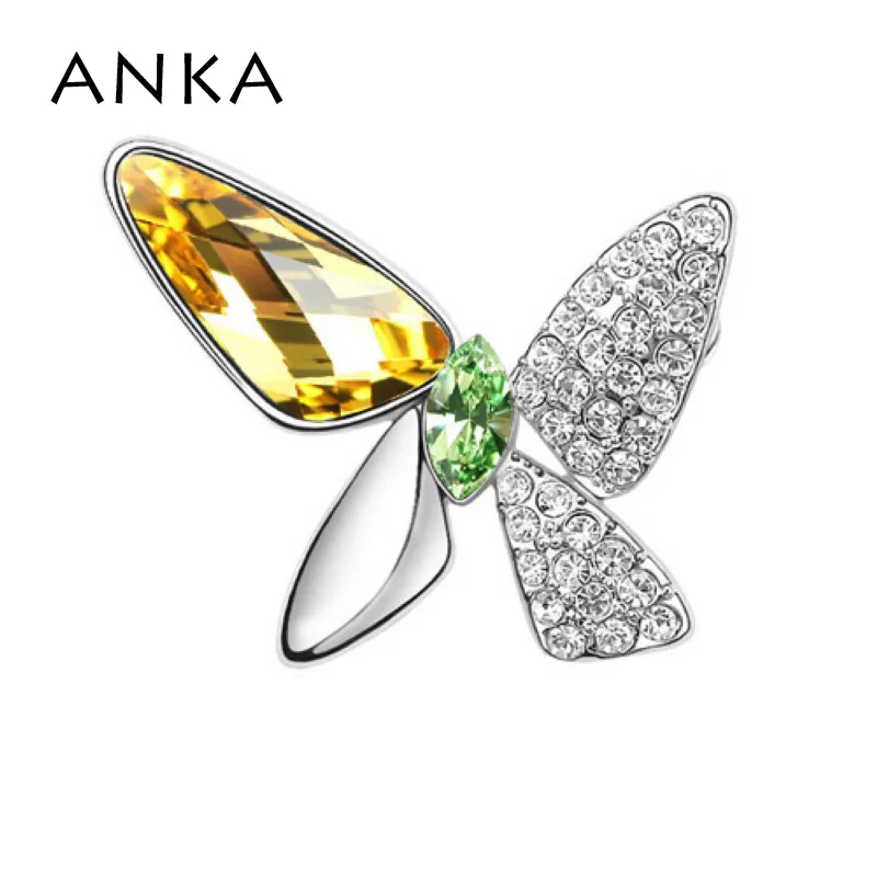 ANKA Мода бабочка брошь булавка броши на одежду Новая мода Кристалл Мода брошь основной камень Кристаллы из Австрия#77455