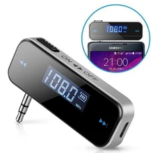 3,5 мм Автомобильный музыкальный аудио fm-передатчик ЖК-дисплей Автомобильный комплект мини беспроводной передатчик для Android/iPhone