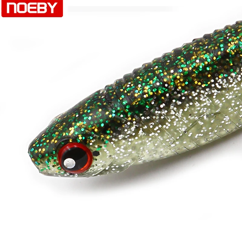 NOEBY Venta caliente 10 cm Pesca Artificial suave señuelo de caucho de silicona de Pesca comida artificiales Señuelos de Pesca S5485