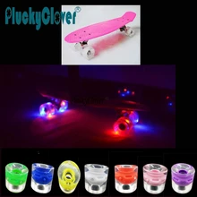 1pc Led flash wheel 60x45mm Longboard Scooter wheel 85A Fish board Cruiser board skateboard wheel Led Flash lights roller wheels