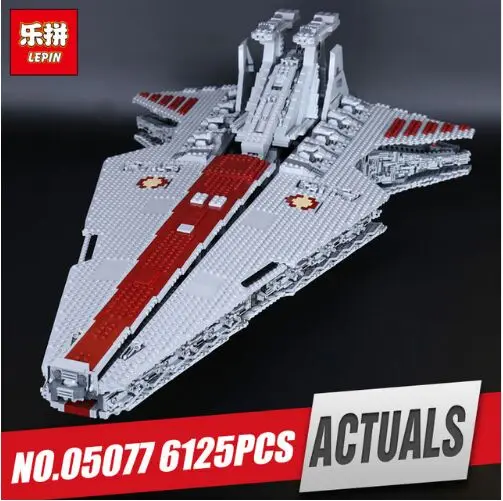 

Lepin 05077 6125Pcs New Series The UCS Rupblic Set Star Destroyer model Cruiser ST04 Building Blocks Bricks Toy for kids gift
