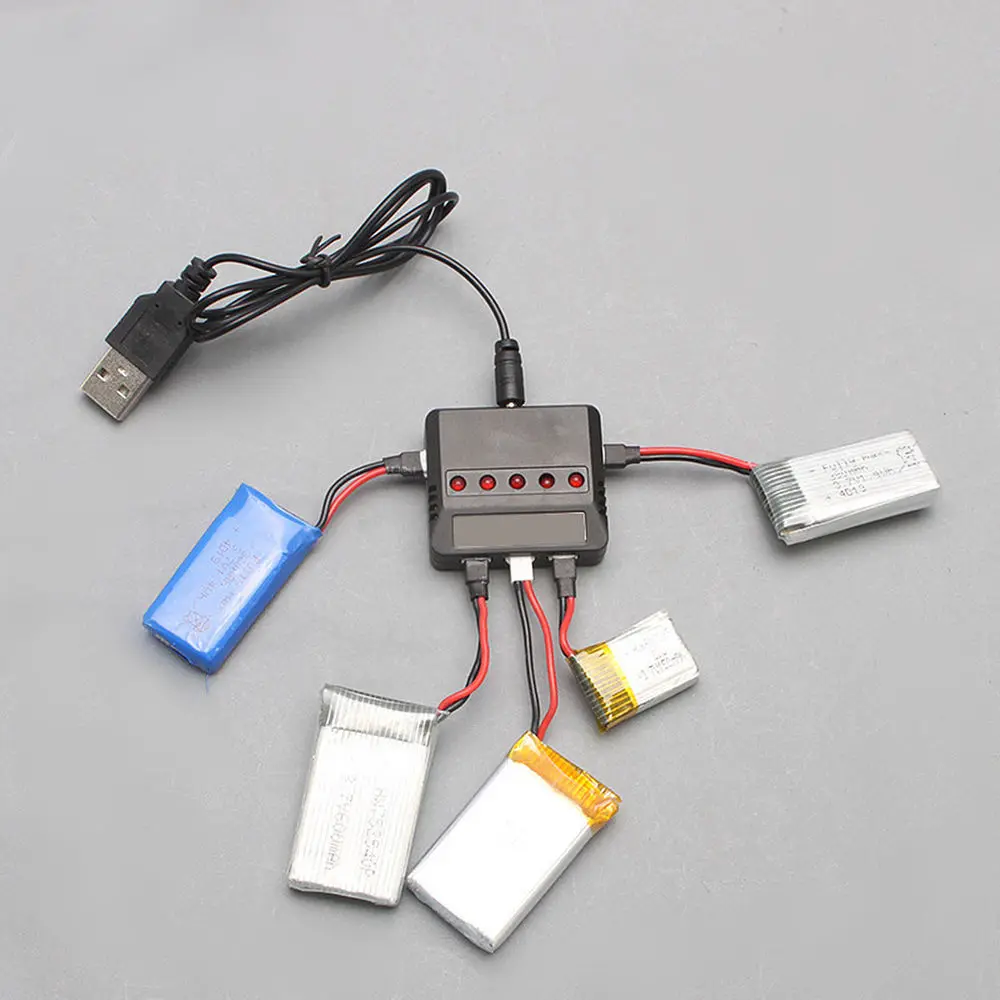 Зарядное устройство для аккумулятора X5 5 в 1 3 7 USB JJRC H36 Hubsan H107D H107L X4 Wltoys Syma X5C/UDI