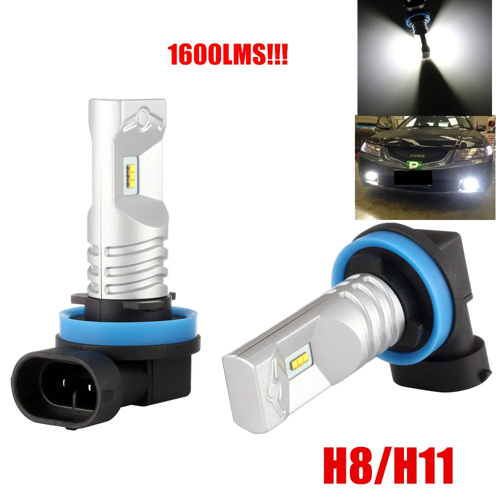 2Pcs 80W 1600 Lumens H11 H8 LED Bulbs With Powerful