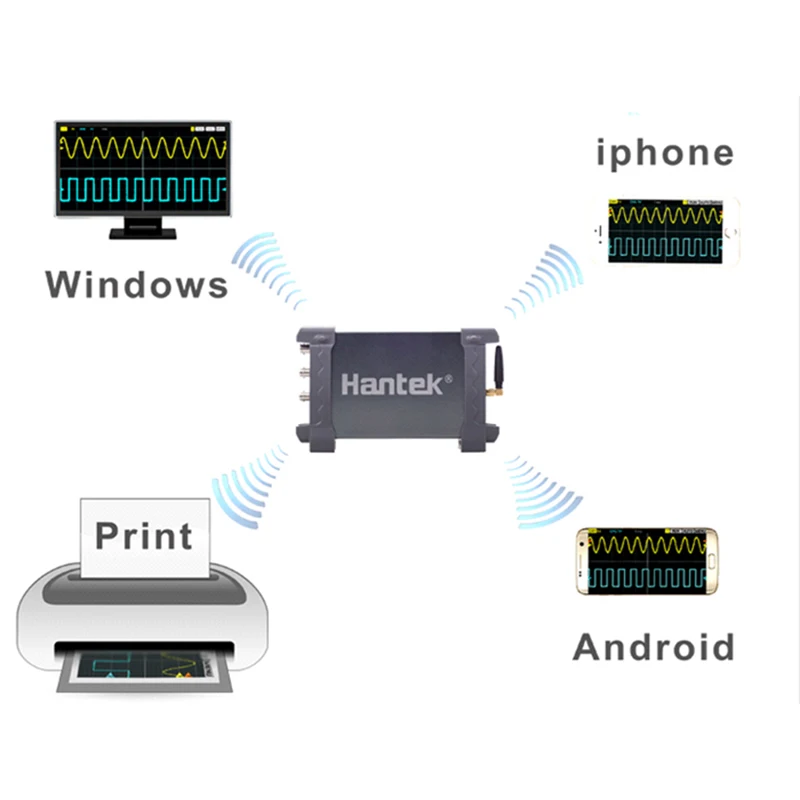 Hantek IDS1070A осциллограф Виртуальный Осциллограф 2 канала 70MHz250MSa/s Беспроводное