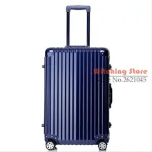 26 INCH 20242629# Pure fashion wear waterproof universal wheel aluminum luggage suitcase #EC FREE SHIPPING