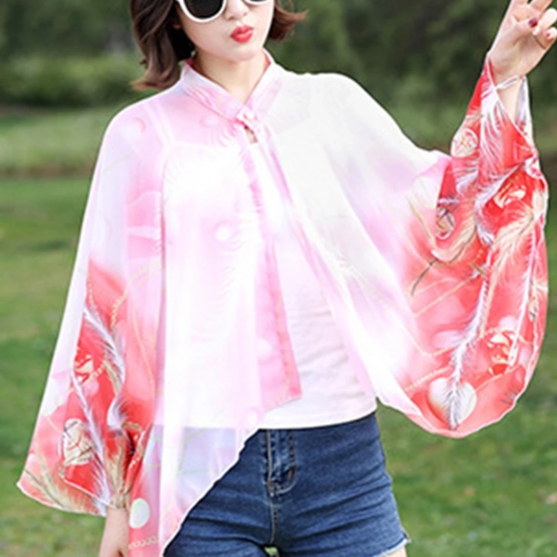 

Hot Women Big Chiffon Print Scarf Fashion Elegant Poncho Scarf Long Ladies Scarves Thin Soft High Quality Fabrics Summer Shawl