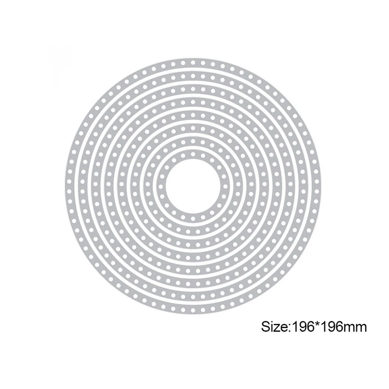 

InLoveArts 8Pcs/Lot 196*196cm New 2019 Metal Cutting Dies Circular Circle for Scrapbooking Craft Dies DIY Metal Cutting Stencil